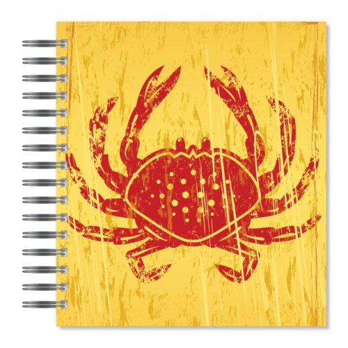 ECOeverywhere Rustic Crab Picture Photo Album, 72 Pages, 7.75 x 8.75 Inches, Multicolored (PA11689)