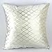 Shining Rhombus Sequins Throw Pillow Case Sham Decor Cushion Covers Square 1818 Inch Off-white Polyester