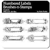 Photoshop Brushes - Numbered Labels Brushes and Stamps