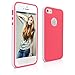 iPhone 5S Case, MagicMobile® Ultra Slim 2-Piece White Plastic Frame Bumper Smooth Flexible TPU Cover for iPhone 5 [Rose Pink] Protective iPhone 5s Case with Clear Screen Protector and Stylus