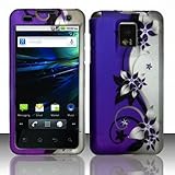 TMobile G2x 4G Accessory - Blossoming Purple Violet Flower Protective Case  ....