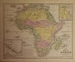 Antique Map of Africa, 1854