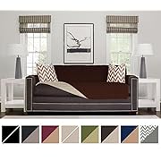 Sofa Shield The Original Reversible Couch Slipcover Furniture Protector, 2 Inch Elastic Strap, Machine Washable, Cover Perfect for Pets and Kids, Seat Width Up to 70