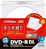 Victor ����2��DVD-RϿ���� 8��® �ۥ磻�ȥץ�󥿥֥�10�� ����ѥ��ȥ��������� VD-R215PC10