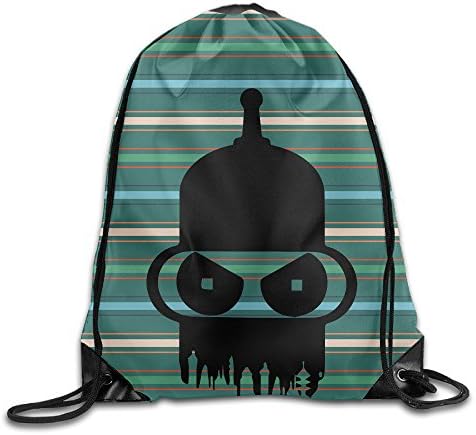 MDSHOP Futurama Bender Head Drawstring Backpack Sack Bag