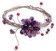 Amethyst bracelet, 'Lilac Bouquet' 8" W