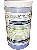 99% PURE Copper Sulfate Pentahydrate Crystals - 2 LB Jar