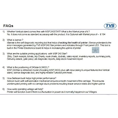 Tvs Printer-240 Monochrome Dot Matrix Printer