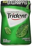 Trident Spearmint Bottle Gum, 50 Count (Pack of 6)