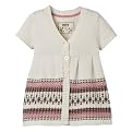 Girls' Mossimo Short-Sleeve Fairisle Cardigan - Bone