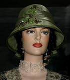 Flapper Hat New Cloche Hat Design Roaring Twenties Style Michelle ~ Green