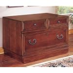 DMi Keeneland Kneehole 1 Drawer Lateral Wood File Storage Unit in Bourbon Cherry