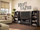 Entertainment Center Set 2 in Solid Black - South Shore Furniture - 4270-ES ....