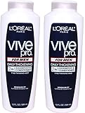 2 Bottle Multi-pack L'Oreal Vive Pro FOR MEN Daily Thickening 2 in 1 Shampoo & Conditioner for Fine / Thinning Hair 13 FL. OZ.