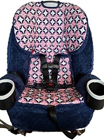4Ever Carseat, Infant Car Seat Cover, Baby Car Seat Cover, Slip Cover-Medallion & Navy Minky!