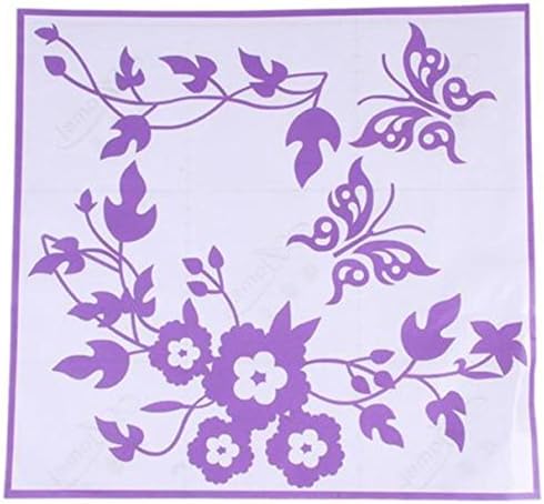 Purple Butterfly Flower Bathroom Bath Toilet Laptop Wall Decals Kids Room Wall Sticker Decor