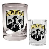 Columbus Crew MLS Rocks Glass and Square Shot Glass Set - Primary Logo