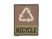 Umwelt 3,5 cm * 4,5 cm BÜGELBILD AUFNÄHER APPLIKATION recycling recyceln Umweltschutz Natur
