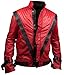 Flesh & Hide F&H Men's Red and Black Thriller Jacket