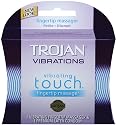 Trojan Vibrations Vibrating Touch Fingertip Massager and 1 Premium Latex Condom