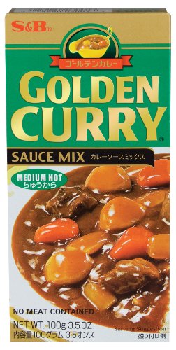 S&B Golden Curry Mix, Mediterranean, 3.5-Ounce Boxes (Pack of 12)