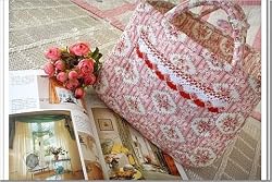 Shabby chic Rose stocking bag F