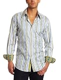 Robert Graham Men's Oasis Long Sleeve Sport Shirt, Blue, Small