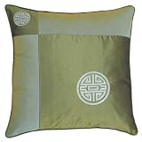 Review AsiaEXP  / Decorative Handmade Green Cushion Cover / Pillow Sham - Chinese Symbol of Long Life Design