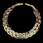 GOLDEN COLORED BRASS HATHRAS MESH CHOKER