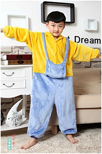 Despicable Me Flannel minions Costume Romper One-Piece Pajamas for Boys & Girls Size M