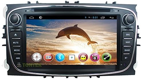 Tontek Quad-core 7" Android Navigation 4.4 Universal in Dash Car Multimedia System for Ford Mondeo/Tourneo/Transit/S-max/Focus, Hd Touch Screen GPS Navigation for Anroid Car Stereo Radio