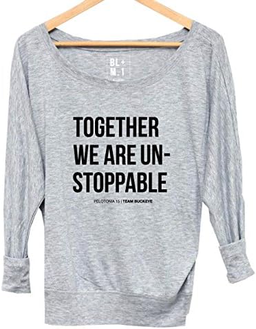 LUCIANA Together We Are Unstoppable Tee Womans Long Sleeve Medium Grey
