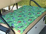 51m2iIPoCYL. SL160  Golf Cart Seat Cover, Green Golf Bag Print