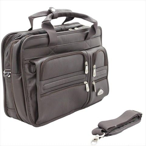 Stod Classic Executive Expandable Laptop Notebook Computer Portfolio - Brown