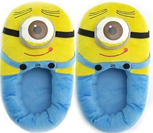 Toy24h Comfortable Despicable Me 3D Eyes Minion Stewart Soft Plush Doll Adult Plush Slippers