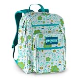 JanSport Classic Big Student Backpack, White/Calypso Blue Tree Flower