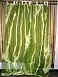 2 Organza Light Green Starburst Embroidered Curtains Panels Drapes 92"