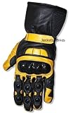 NEW MENS MOTORCYCLE BIKE KEVLAR LEATHER Yellow GLOVES