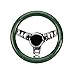 9-3/4 Inch Green Metalflake Steering Wheel, 5-1/2 Dish