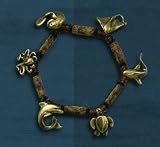 Innovative Antique Brass & Brown Bead Necklace or Bracelet