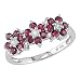 10K White Gold .01 ctw Diamond (I-J, I2-I3), Ruby and White Sapphire Ring