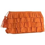 Mar Y Sol Billie Raffia Ruffle Clutch