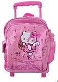 Sanrio Hello Kitty Angel Rolling Backpack : Kid size school bag (Red Color)