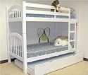 ACME 2354 Mission Solid Wood Twin Trundle Bunk Beds Bunkbed White
