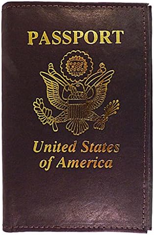 Leather Passport Cover Gold Print