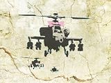 Banksy Box Canvas A3 happy choppers Graffiti