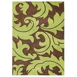 Casablanca Floral Green / Brown Contemporary Rug Size: 5' x 8'