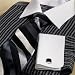 Glen Plaid White Collar Dress Shirt