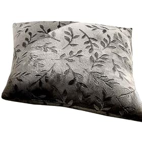 Bocasa by Biederlackborbo - 63889 - Coussin avec garnissage Prestige et impression - Env. 50 x 50 cm - Gris (grey leaves) (Import Allemagne)