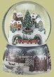 6.75" Musical Winter Village Scene with Revolving Train Christmas Glitterdome by Roman